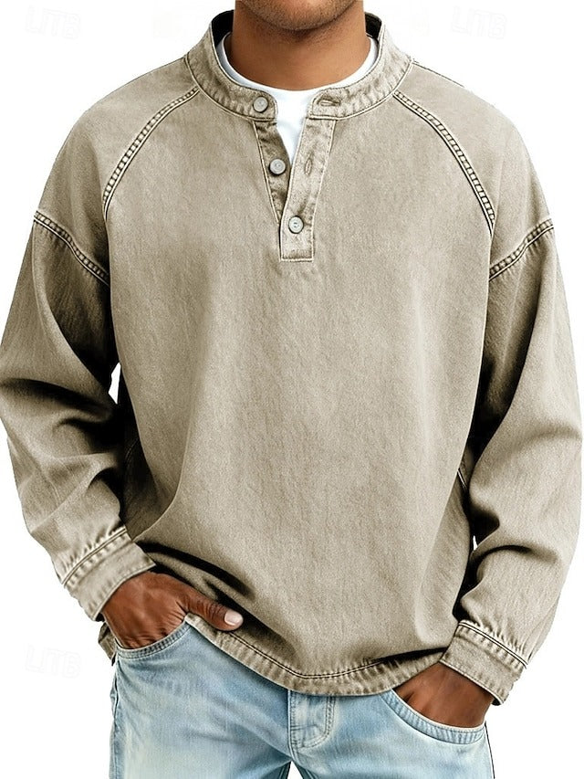 BROMLEY RELAXED HENLEY SWEATSHIRT